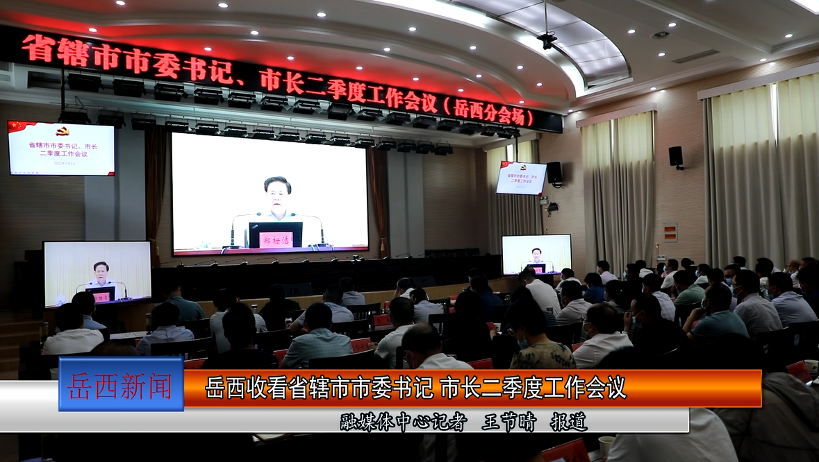 岳西收看省辖市市委书记 市长二季度工作会议