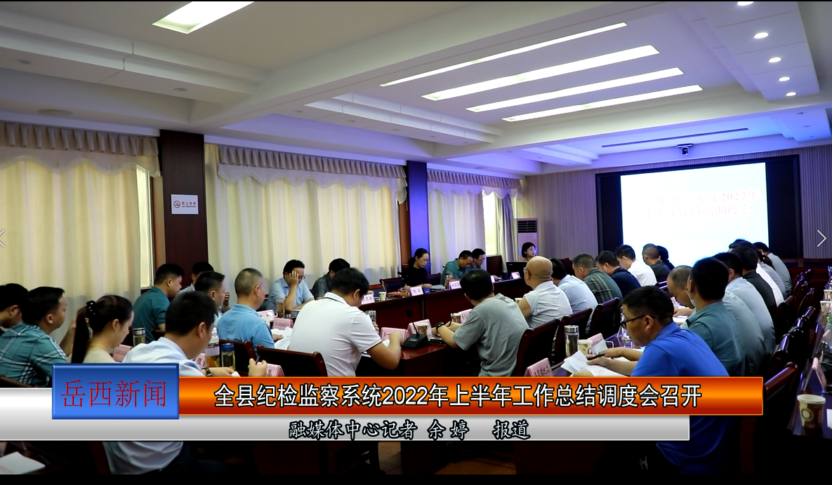 全县纪检监察系统2022年上半年工作总结调度会召开
